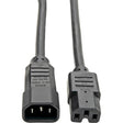 Eaton Tripp Lite Series Power Cord C14 to C15 - Heavy-Duty, 15A, 250V, 14 AWG, 6 ft. (1.83 m), Black — P018-006
