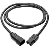 Eaton Tripp Lite Series Power Cord C14 to C15 - Heavy-Duty, 15A, 250V, 14 AWG, 6 ft. (1.83 m), Black — P018-006
