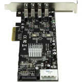 StarTech.com 4 Port PCI Express (PCIe) SuperSpeed USB 3.0 Card Adapter w/ 2 Dedicated 5Gbps Channels - UASP - SATA / LP4 Power — PEXUSB3S42V