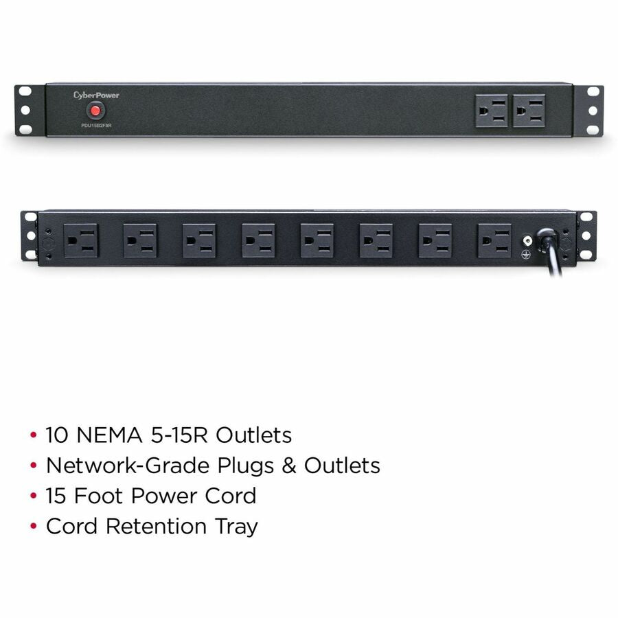 CyberPower PDU15B2F8R 100 - 125 VAC 15A Basic PDU — PDU15B2F8R