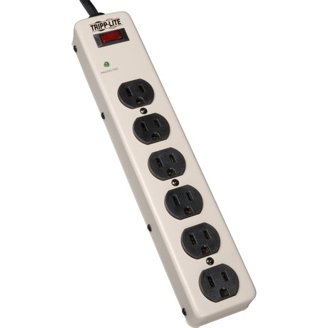 Eaton Tripp Lite Series 6-Outlet Commercial-Grade Surge Protector, 6 ft. (1.83 m) Cord, 900 Joules, 12.5-in. length — PM6SN1