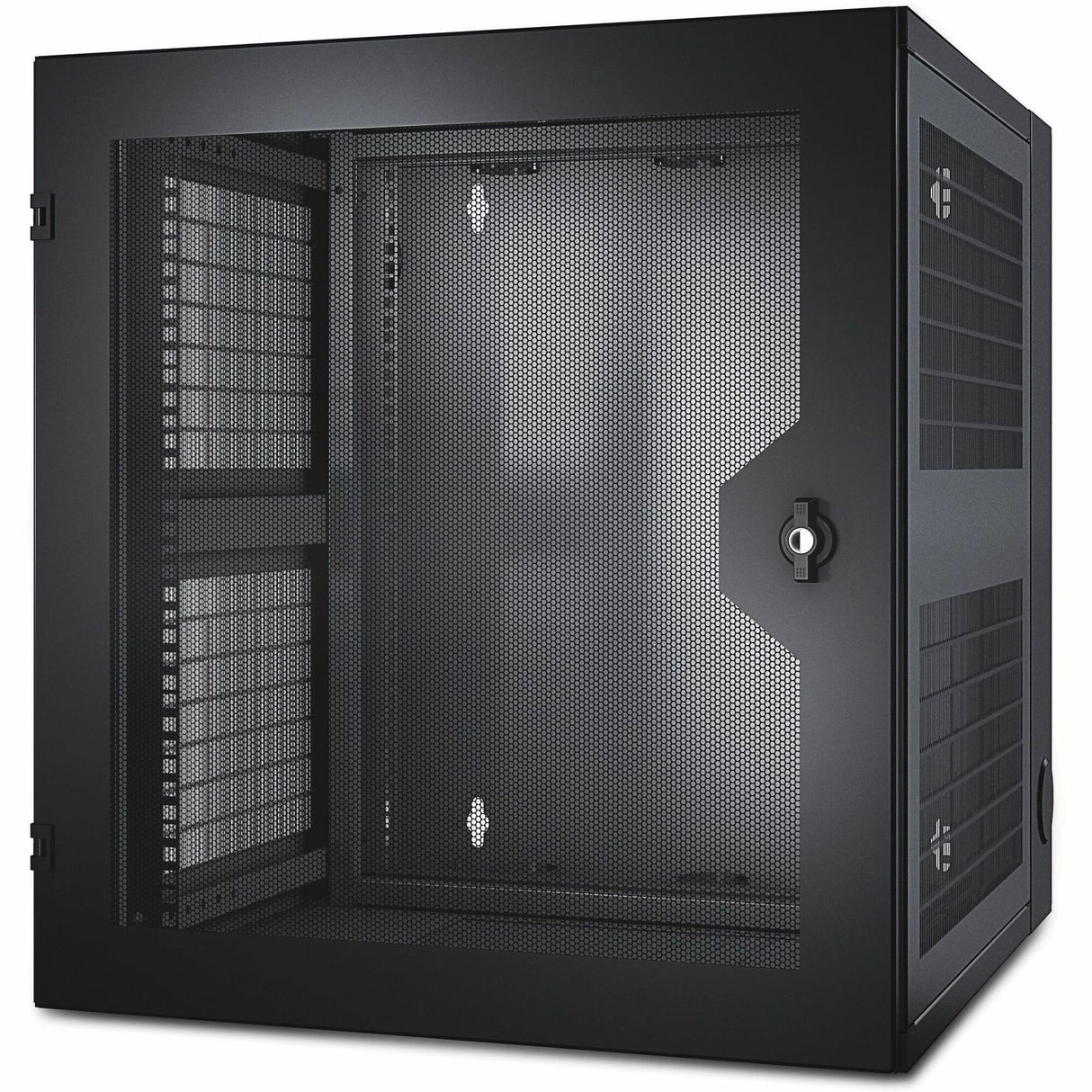 APC NetShelter 13U Wallmount Rack Cabinet Vented Door Double Hinged Server Depth — AR100HD