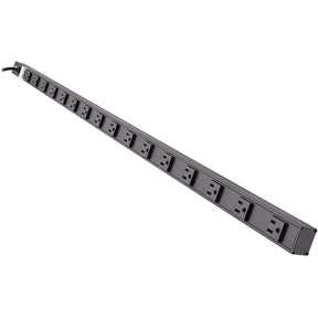 Eaton Tripp Lite Series 16-Outlet Vertical Power Strip, 120V, 15A, NEMA 5-15P, 15 ft. (4.57 m) Cord, 48 in., Black Housing — PS4816B