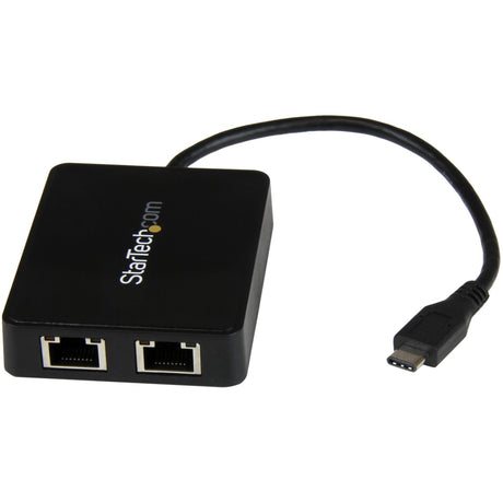 StarTech.com USB C to Dual Gigabit Ethernet Adapter with USB 3.0 (Type-A) Port - USB Type-C Gigabit Network Adapter — US1GC301AU2R