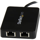 StarTech.com USB C to Dual Gigabit Ethernet Adapter with USB 3.0 (Type-A) Port - USB Type-C Gigabit Network Adapter — US1GC301AU2R