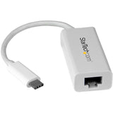 StarTech.com USB-C to Gigabit Ethernet Adapter - White - Thunderbolt 3 Port Compatible - USB Type C Network Adapter — US1GC30W