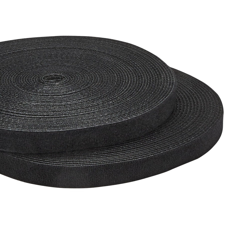 StarTech.com Hook-and-Loop Cable Management Tie - 100 ft. Bulk Roll - Black - Cut-to-Size Cable Wrap / Straps — HKLP100