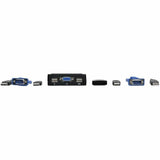Eaton Tripp Lite Series 2-Port USB/VGA Cable KVM Switch with Cables and USB Peripheral Sharing — B032-VU2
