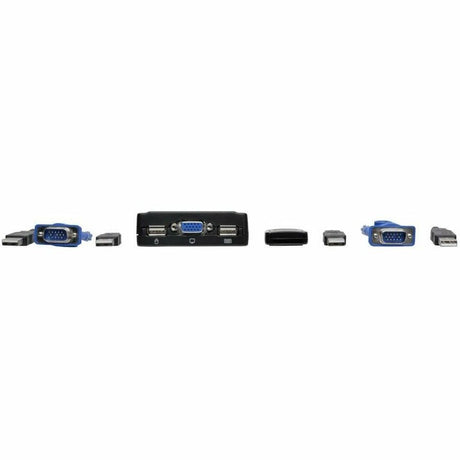 Eaton Tripp Lite Series 2-Port USB/VGA Cable KVM Switch with Cables and USB Peripheral Sharing — B032-VU2