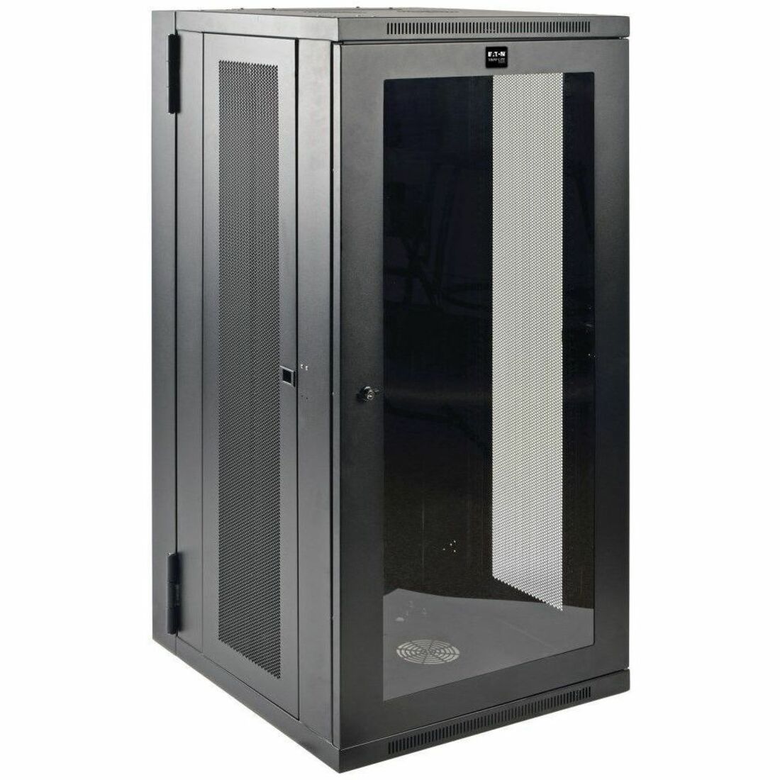 Eaton Tripp Lite Series SmartRack 26U Low-Profile Switch-Depth Wall-Mount Half-Height Rack Enclosure, Clear Acrylic Window, Hinged Back — SRW26USG