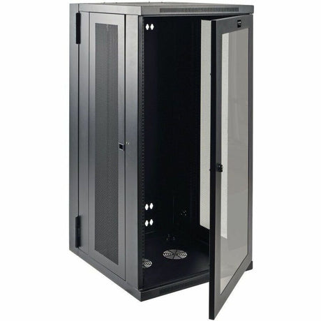 Eaton Tripp Lite Series SmartRack 26U Low-Profile Switch-Depth Wall-Mount Half-Height Rack Enclosure, Clear Acrylic Window, Hinged Back — SRW26USG