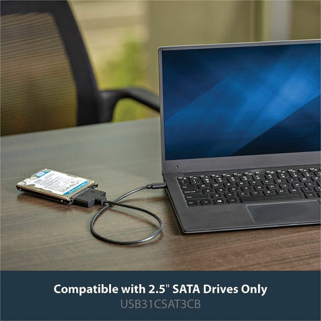 StarTech.com USB C To SATA Adapter - for 2.5" SATA Drives - UASP - External Hard Drive Cable - USB Type C to SATA Adapter — USB31CSAT3CB