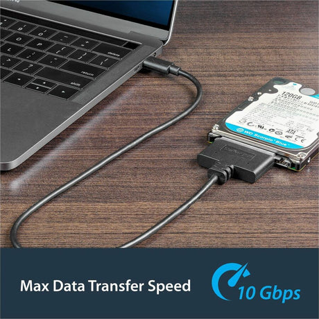 StarTech.com USB C To SATA Adapter - for 2.5" SATA Drives - UASP - External Hard Drive Cable - USB Type C to SATA Adapter — USB31CSAT3CB
