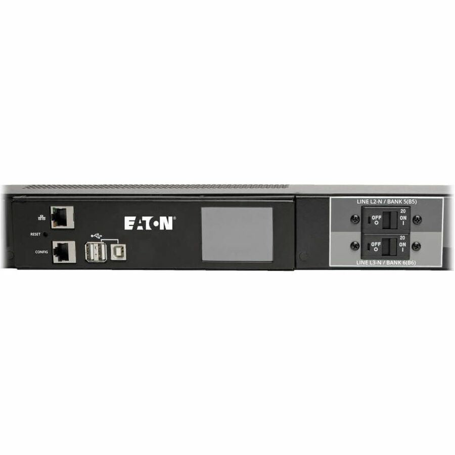 Eaton 23kW 220-240V 3PH Switched PDU - LX Interface, Gigabit, 30 Outlets, IEC 309 32A Red 380-415V Input, LCD, 1.8 m Cord, 0U 1.8 m Height, TAA — PDU3XEVSR6G32B