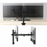 SIIG Dual Monitor Articulating Desk Mount - Fits 13" to 32" monitors - Max Load 19.8 lbs each - VESA Plate 75x75/100x100mm — CE-MT1822-S1