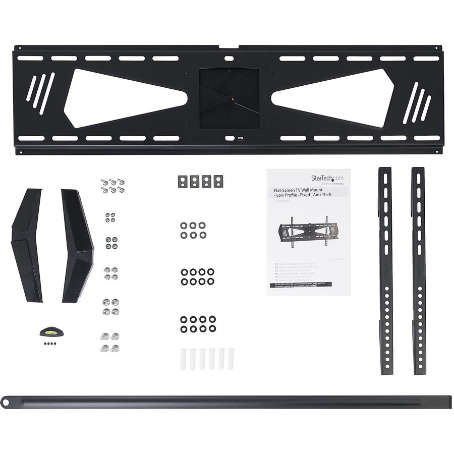 StarTech.com Low Profile TV Mount - Fixed - Anti-Theft - Flat Screen TV Wall Mount for 37" to 75" TVs - VESA Wall Mount — FPWFXBAT