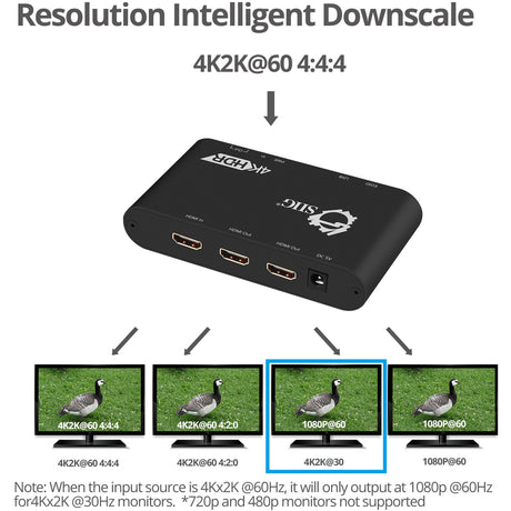 SIIG 1x2 HDMI 2.0 Splitter / Distribution Amplifier with Auto Video Scaling - 4K 60Hz HDR — CE-H22X11-S1