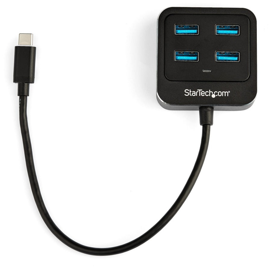 StarTech.com 4 Port USB C Hub - USB-C to 4xUSB-A - 10Gbps USB 3.2 Gen 2 Type-C Hub - USB Bus Powered - Portable/Laptop USB Adapter Hub — HB31C4AB