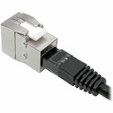 Eaton Tripp Lite Series Keystone Jack Cat6a/Cat6/Cat5e, RJ45, Shielded, Dust Cap - Toolless, PoE/PoE+ Compliant, TAA — N238-001-SH-TF