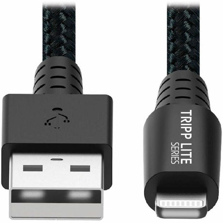 Eaton Tripp Lite Series Heavy-Duty USB-A to Lightning Sync/Charge Cable, UHMWPE and Aramid Fibers, MFi Certified - 6 ft. (1.83 m) — M100-006-GY-MAX