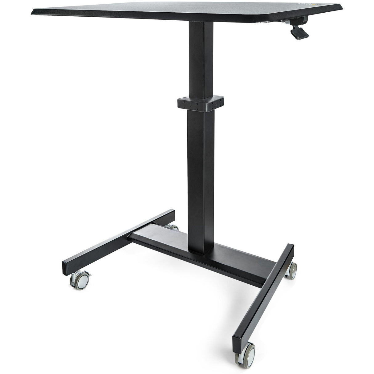 StarTech.com Mobile Standing Desk - Portable Sit-Stand Ergonomic Height Adjustable Cart on Wheels - Rolling Computer/Laptop Workstation — STSCART2