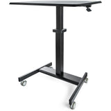 StarTech.com Mobile Standing Desk - Portable Sit-Stand Ergonomic Height Adjustable Cart on Wheels - Rolling Computer/Laptop Workstation — STSCART2