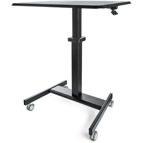 StarTech.com Mobile Standing Desk - Portable Sit-Stand Ergonomic Height Adjustable Cart on Wheels - Rolling Computer/Laptop Workstation — STSCART2