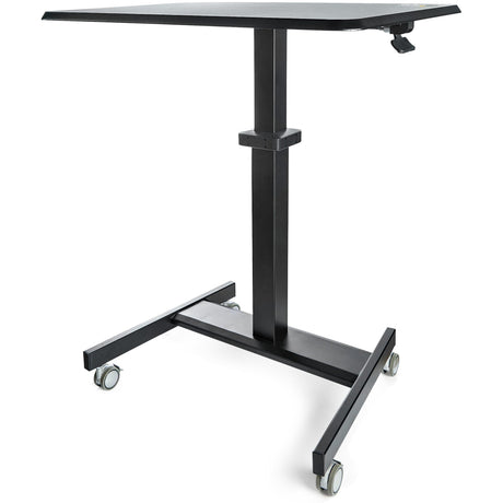 StarTech.com Mobile Standing Desk - Portable Sit-Stand Ergonomic Height Adjustable Cart on Wheels - Rolling Computer/Laptop Workstation — STSCART2