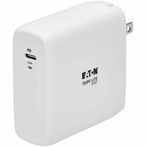 Eaton Tripp Lite Series Compact 1-Port USB-C Wall Charger - GaN Technology, 100W PD3.0 Charging, White — U280-W01-100C1G