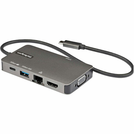 StarTech.com USB-C Multiport Adapter, USB C to 4K HDMI or VGA, USB Type-C Mini Dock, 100W PD Passthrough, 3x USB 3.0, GbE, 12" Long Cable — DKT30CHVPD2