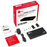 SIIG 4 Port HDMI 2.0 4K 60Hz HDR Splitter with EDID and Downscaling Feature — CE-H26C11-S1