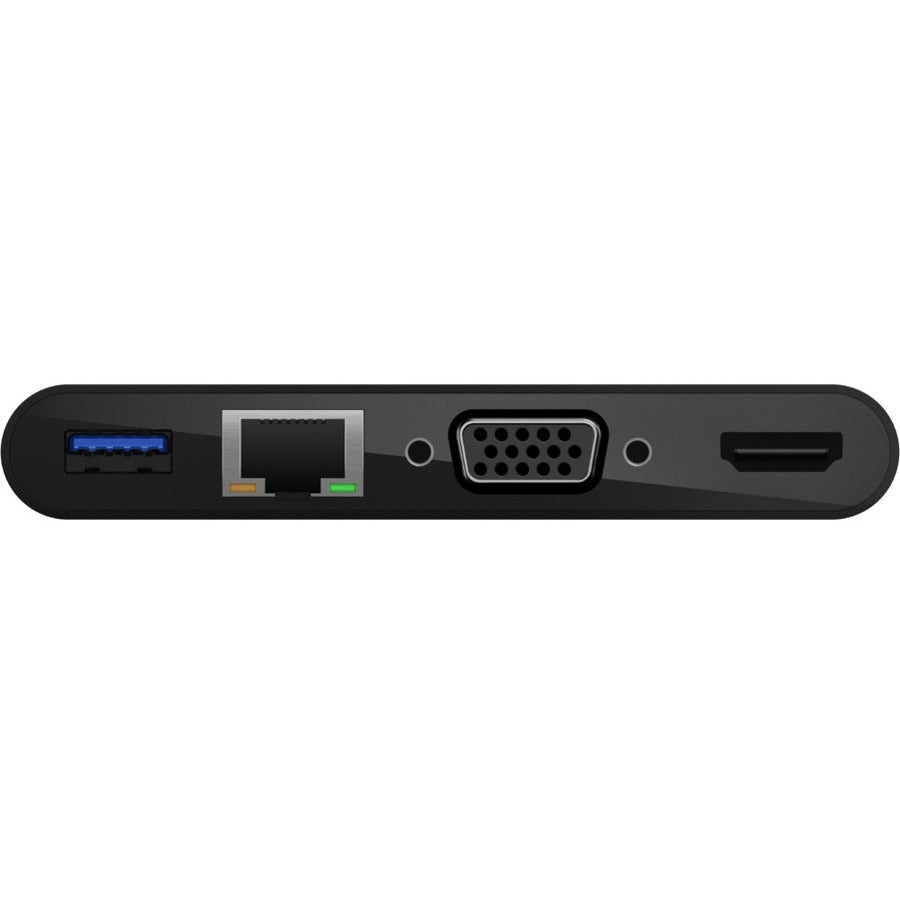 Belkin USB-C Multiport Adapter, USB-C to HDMI - USB A 3.0 - VGA - Ethernet, up 4k Resolution — AVC005btBK