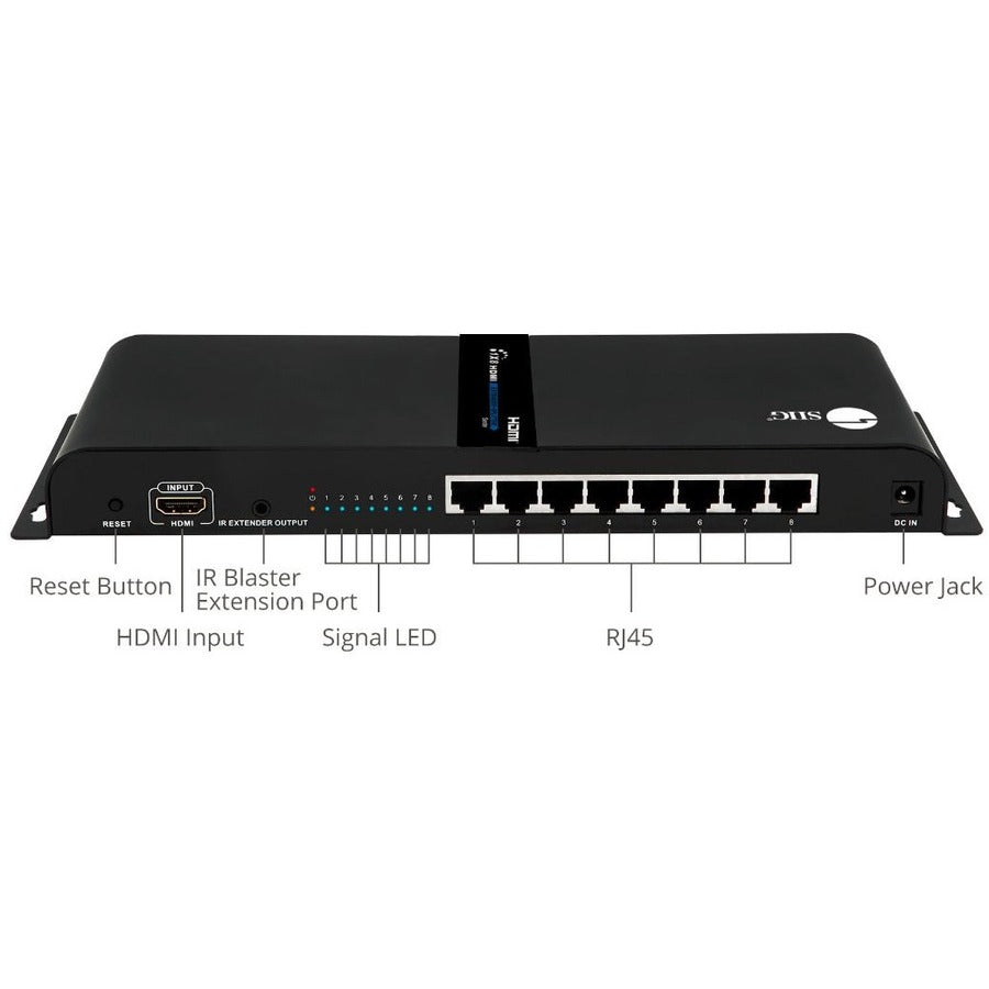 SIIG 1x8 1080p HDMI Splitter HDbitT over IP Extender Kit - 120m — CE-H26W11-S1