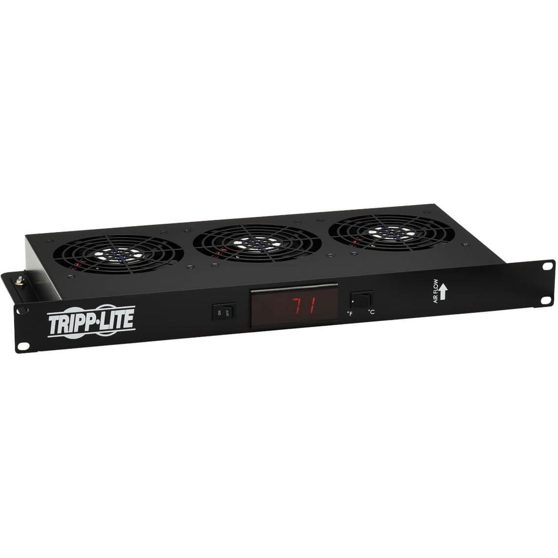 Eaton Tripp Lite Series 1U Blanking Panel with Temperature Sensor and High-Performance Fans — SRFAN1UTEMP