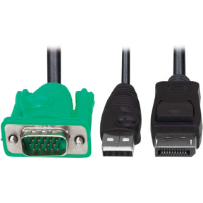 Eaton Tripp Lite Series VGA to DisplayPort and USB-A Adapter Cable Kit for B020-U and B022-U KVM, 6 ft. (1.8 m) — P778-006-DP