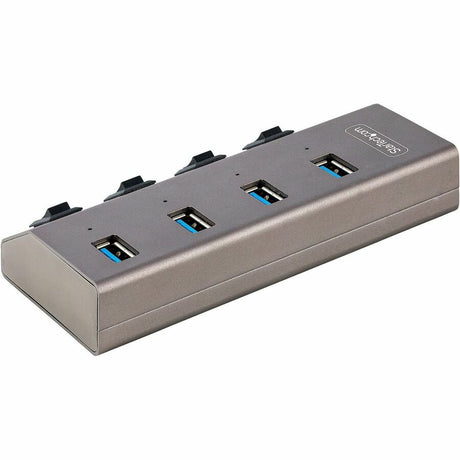 StarTech.com 4-Port Self-Powered USB-C Hub with Individual On/Off Switch, Desktop/Laptop USB-C to USB-A Hub, USB Type C Hub w/Power Supply — 5G4AIBS-USB-HUB-NA