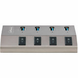 StarTech.com 4-Port Self-Powered USB-C Hub with Individual On/Off Switch, Desktop/Laptop USB-C to USB-A Hub, USB Type C Hub w/Power Supply — 5G4AIBS-USB-HUB-NA