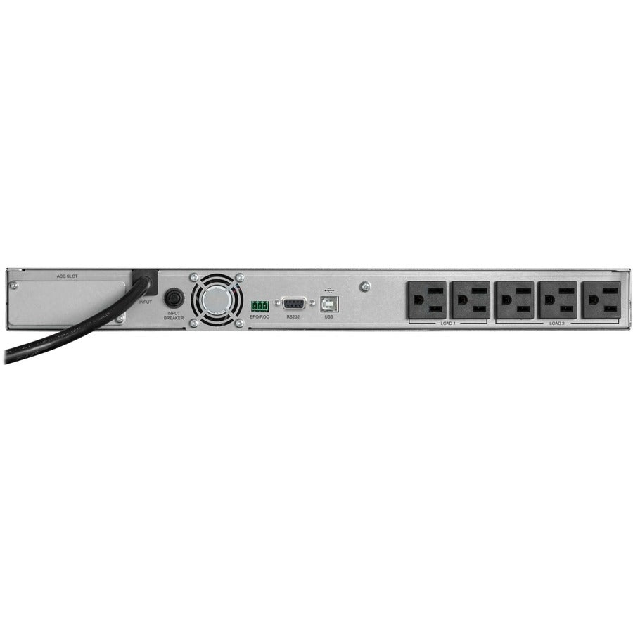 Eaton Tripp Lite Series 1440VA 1100W 120V Line-Interactive UPS - 5 NEMA 5-15R Outlets, Network Card Option, USB, DB9, 1U Rack/Tower — SMART1500RT1U