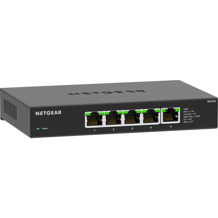 Netgear 5-Port Multi-Gigabit (2.5G) Ethernet Unmanaged Switch — MS305-100NAS