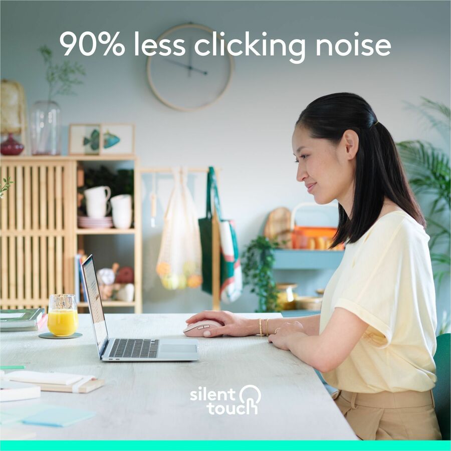 Logitech Signature M650 Wireless Mouse - For Small to Medium Sized Hands, 2-Year Battery, Silent Clicks, Rose — 910-006251