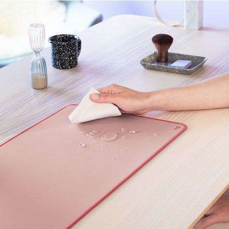 Logitech Desk Mat - Studio Series, Multifunctional Large Desk Pad, Anti-slip Base, Spill-resistant Durable Design, Darker Rose — 956-000048