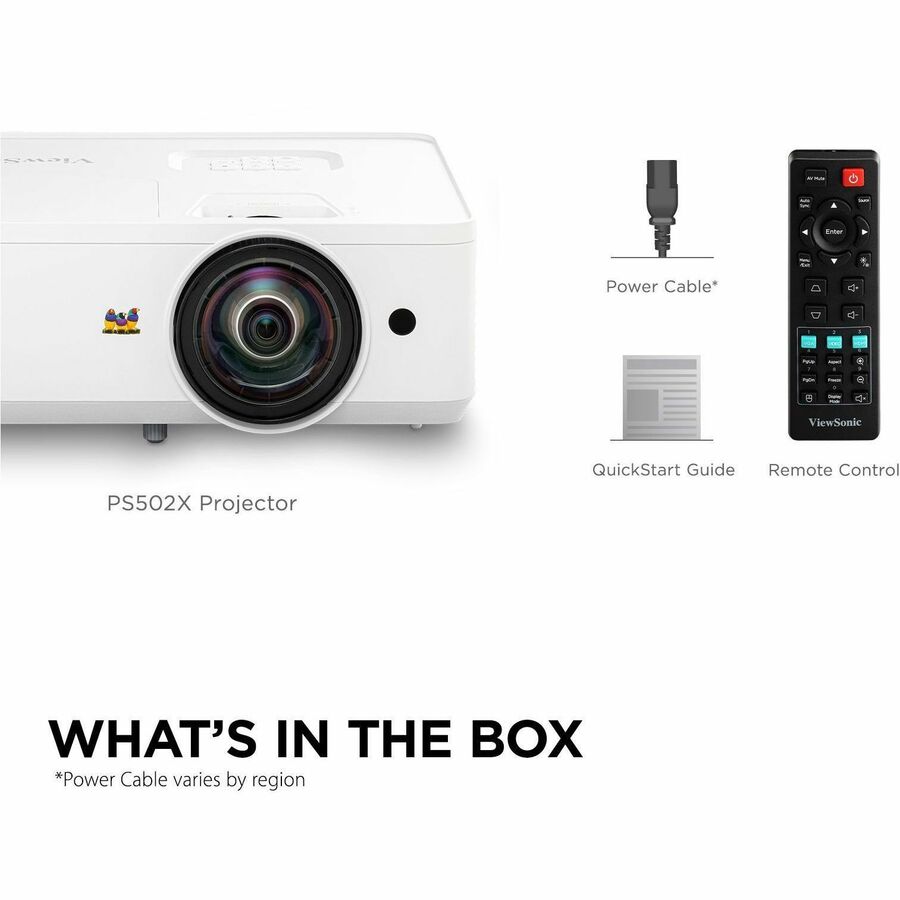 ViewSonic PS502X 4000 Lumens XGA HDMI Short Throw Projector for Education and Office — PS502X