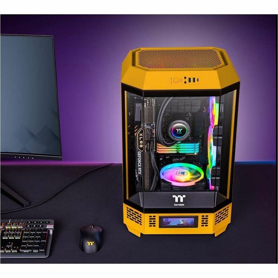 Thermaltake The Tower 300 Bumblebee Micro Tower Chassis — CA-1Y4-00S4WN-00