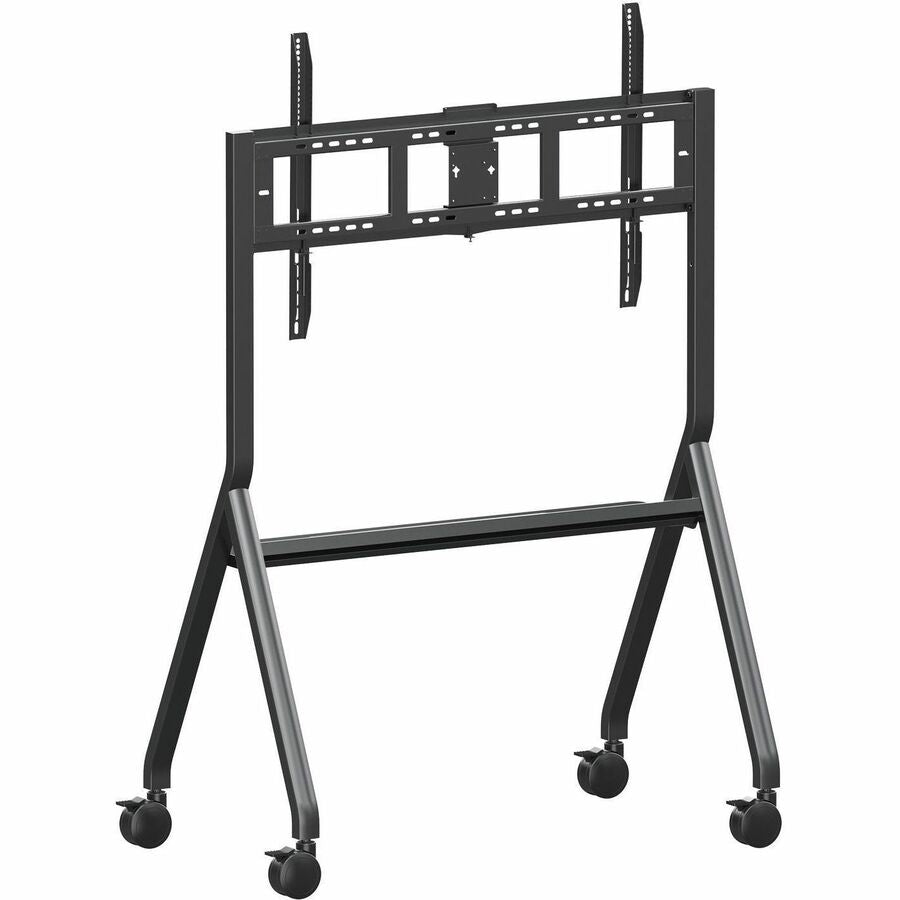 ViewSonic VB-STND-009 Slim Mobile TV Cart for 55 to 86 inch screens up to 265 lbs, VESA Pattern Compatible for 400x200 to 900x600mm, Storage Tray, and Lockable Wheels — VB-STND-009