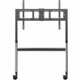 ViewSonic VB-STND-009 Slim Mobile TV Cart for 55 to 86 inch screens up to 265 lbs, VESA Pattern Compatible for 400x200 to 900x600mm, Storage Tray, and Lockable Wheels — VB-STND-009