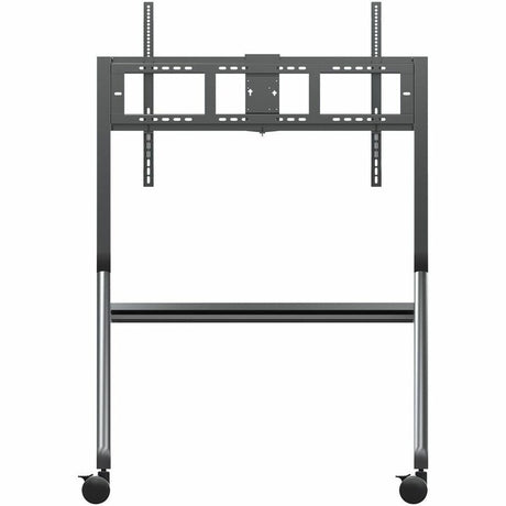 ViewSonic VB-STND-009 Slim Mobile TV Cart for 55 to 86 inch screens up to 265 lbs, VESA Pattern Compatible for 400x200 to 900x600mm, Storage Tray, and Lockable Wheels — VB-STND-009