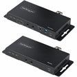 StarTech.com 4K HDMI over Fiber Extender Kit, 4K 60Hz, 3300ft (1km) Single Mode/1000ft (300m) Multimode LC Fiber Optic, HDR, IR Extender — ST121HD20FXA2