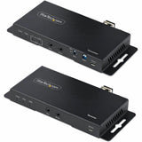StarTech.com 4K HDMI over Fiber Extender Kit, 4K 60Hz, 3300ft (1km) Single Mode/1000ft (300m) Multimode LC Fiber Optic, HDR, IR Extender — ST121HD20FXA2