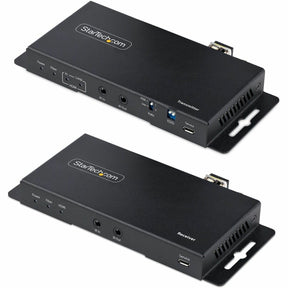 StarTech.com 4K HDMI over Fiber Extender Kit, 4K 60Hz, 3300ft (1km) Single Mode/1000ft (300m) Multimode LC Fiber Optic, HDR, IR Extender — ST121HD20FXA2