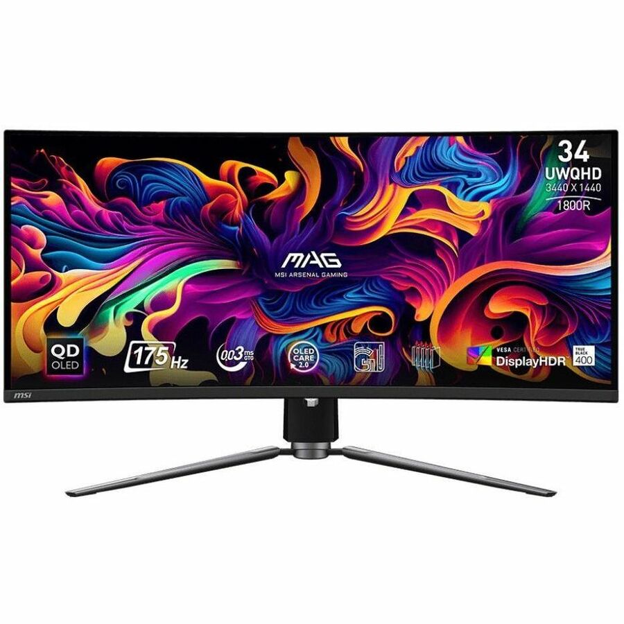 MSI MAG 341CQP OD-OLED 34" Class UW-QHD Curved Screen Gaming OLED Monitor - 21:9 - Black — MAG341CQPQDOLED
